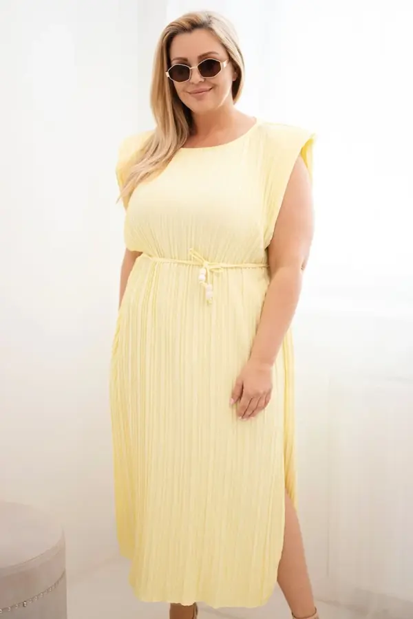 Plus size šaty Helen – Žlutý