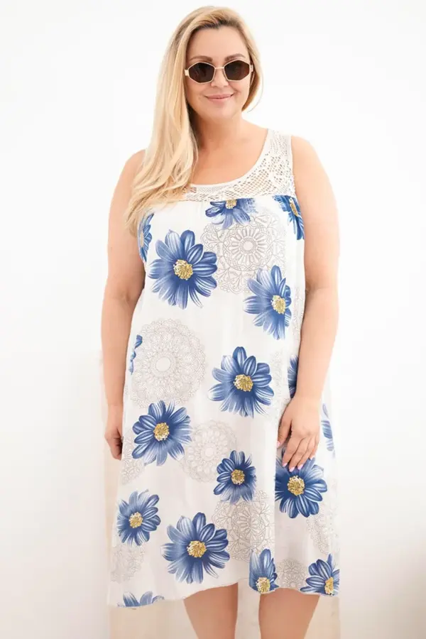 Plus size šaty Christiane – Béžová