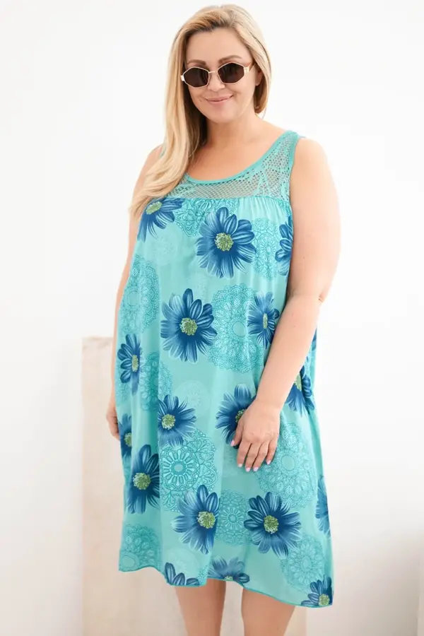 Plus size šaty Christiane – Mátový