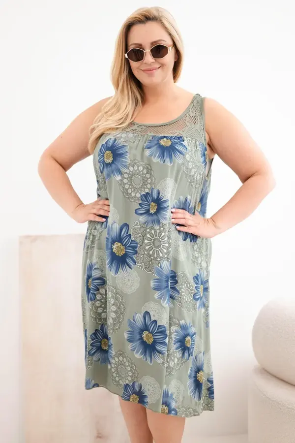 Plus size šaty Christiane – Khaki