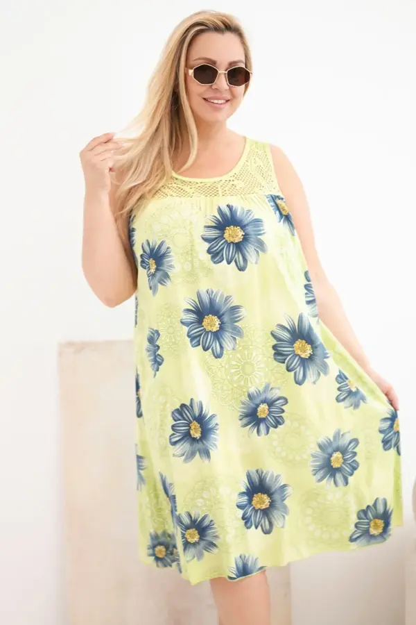 Plus size šaty Christiane – Světle zelená