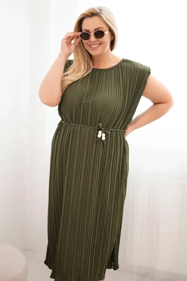 Plus size šaty Helen – Khaki