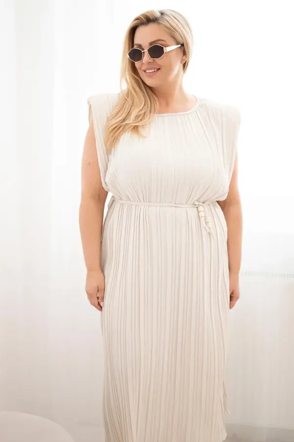 Plus size šaty Helen – Béžová