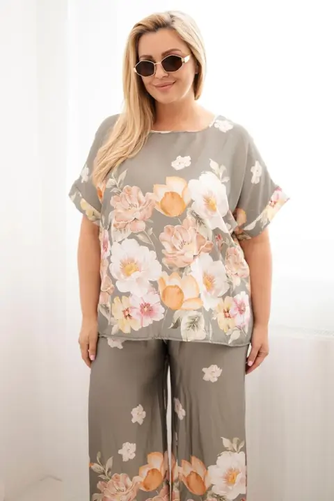 Plus size komplet Margarita – Khaki