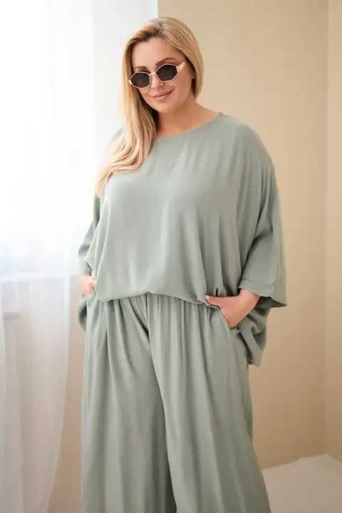 Plus size komplet Doris – Khaki