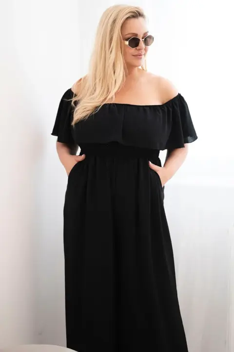 Plus size overal Ruth – Černá