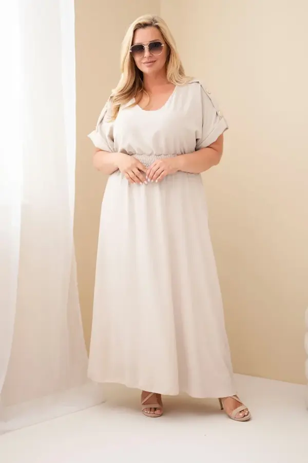 Plus size šaty Isabella – Béžová