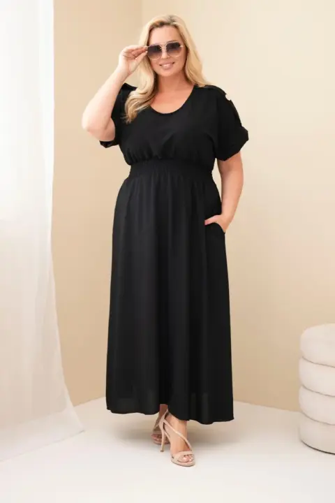Plus size šaty Isabella – Černá