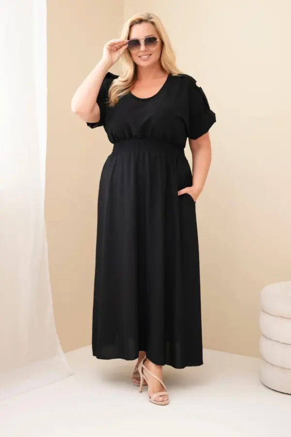 Plus size šaty Isabella – Černá