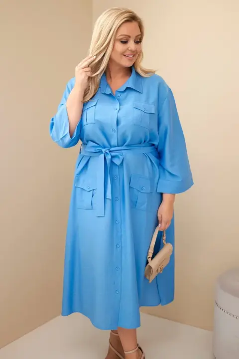 Plus size košilové šaty Teresa – Džíny