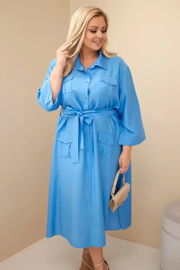 Plus size košilové šaty Teresa – Džíny