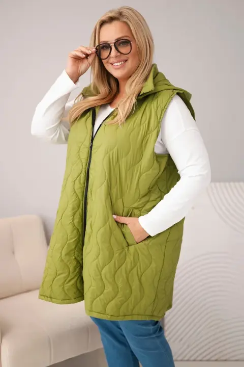 Prošívaná vesta Louise – Olive