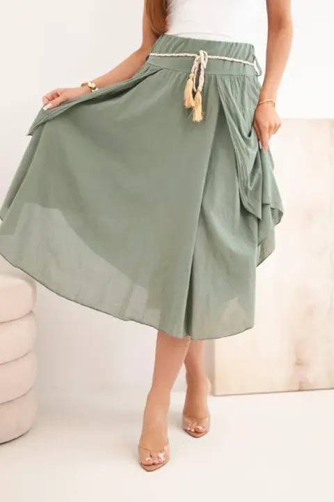 Sukně s páskem Sonja – Khaki