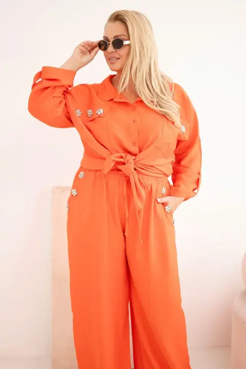 Plus size komplet Galina – Orange