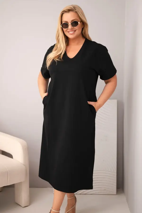 Plus size šaty Yulia – Černá