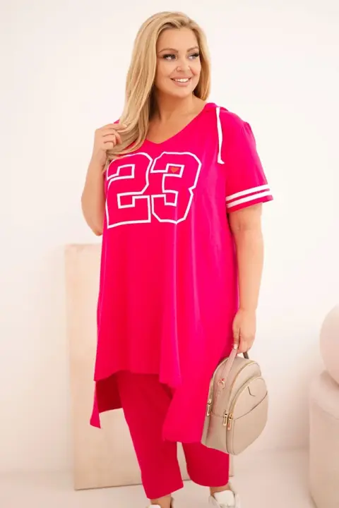 Plus size komplet Daniela – Fuchsie