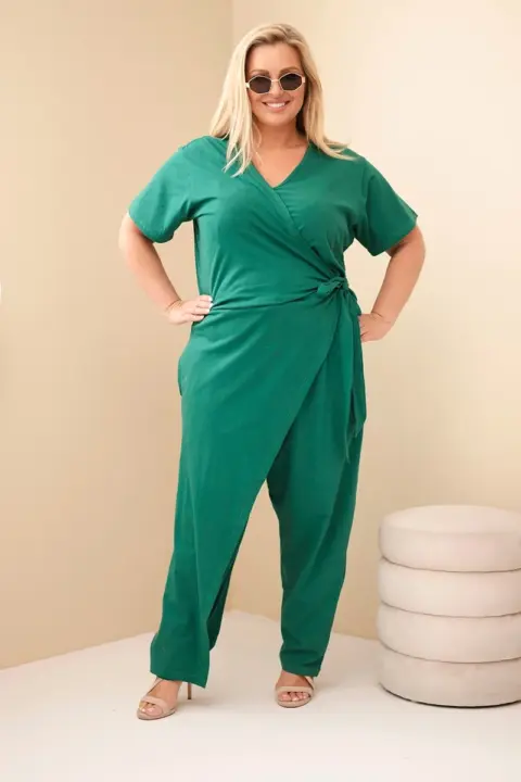 Plus size overal Helga – Zelená