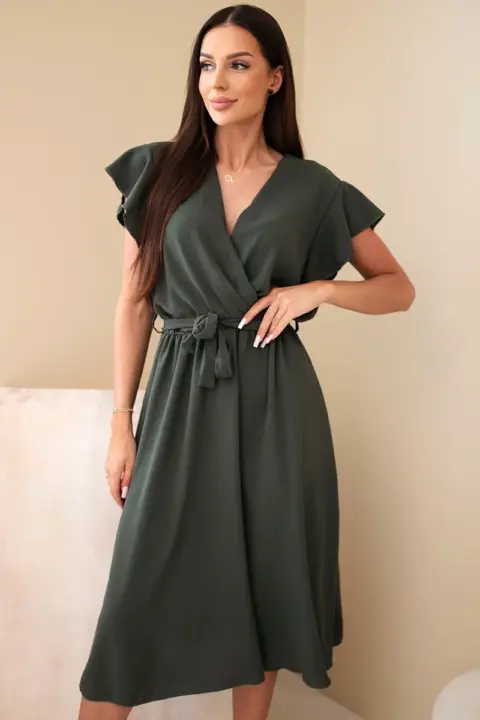 Zavinovací šaty Tatiana – Khaki
