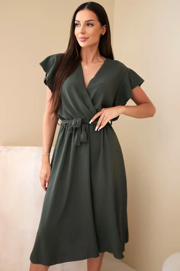 Zavinovací šaty Tatiana – Khaki