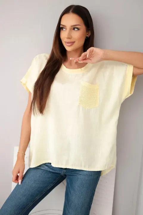 Oversize tričko Isabella – Žlutý