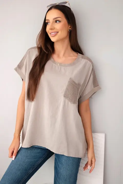 Oversize tričko Isabella – Fango