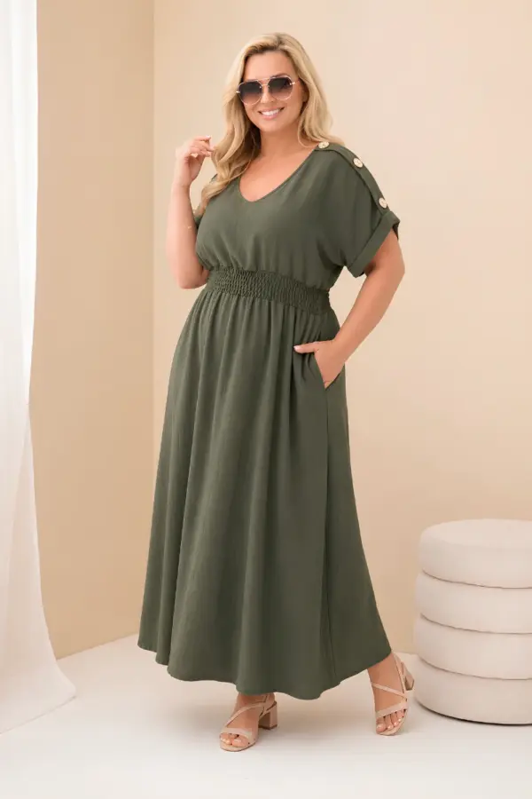 Plus size šaty Isabella – Khaki