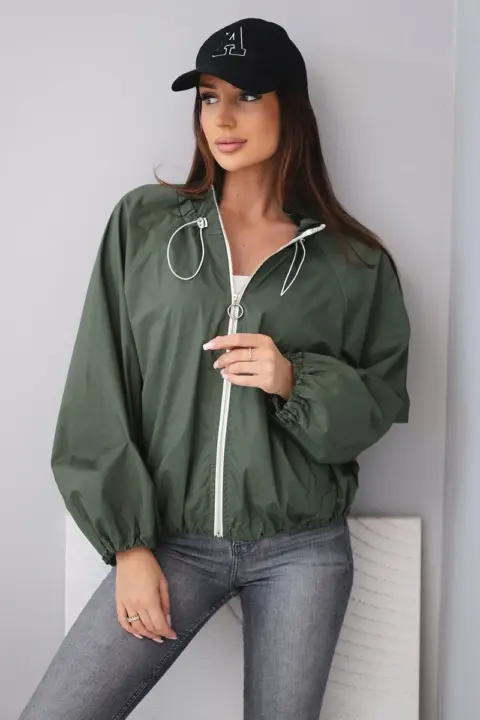 Jarní bunda se stojáčkem Renata – Khaki