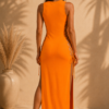 Allure šaty s průstřihy ABELLA - Oranžové