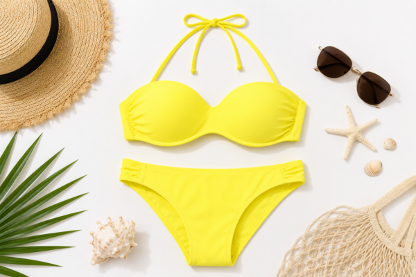 Dvoudílné plavky Capri – Neonově žlutá