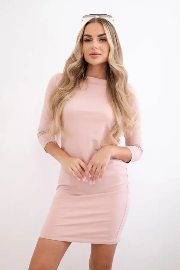 Šaty Pirjo – Tmavě pudrová růžová