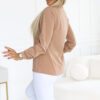 Business halenka s dlouhými rukávy a vázáním vpředu – MOCHA MOUSSE