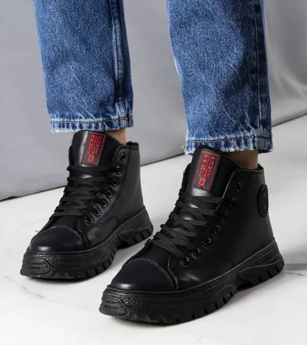 Černé zateplené tenisky Big Star GG274537 906