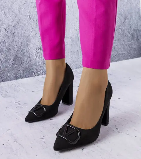 Černé elegantní lodičky Vinceza