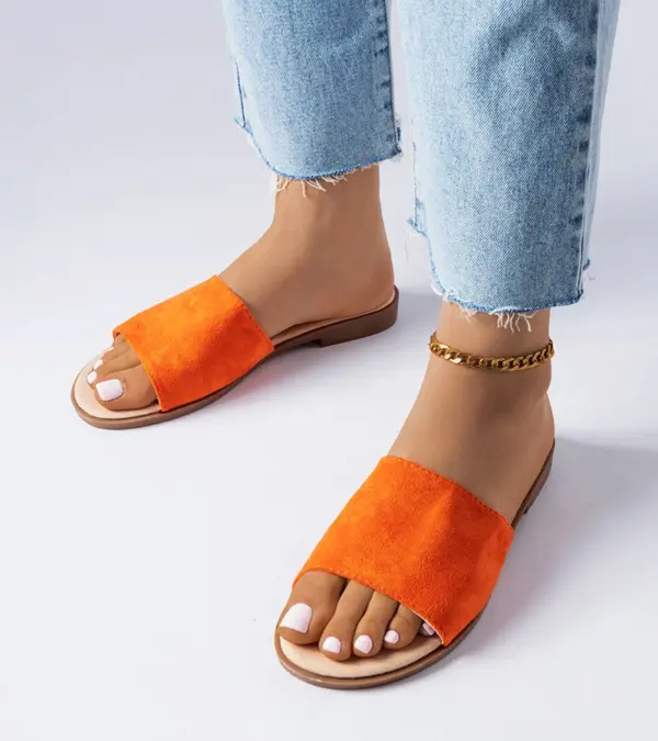 Oranžové elegantní žabky Coulombe