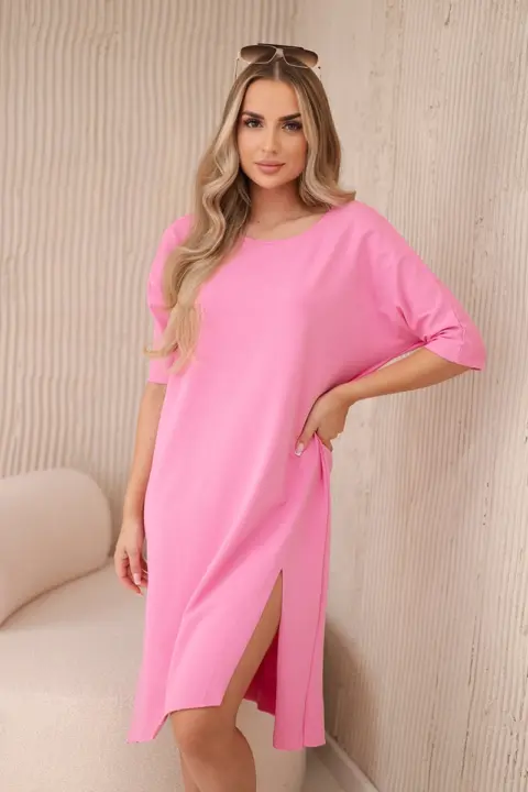 Oversize šaty Marijona – Světle růžová