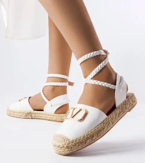 Bílé vázané espadrilky Rodič