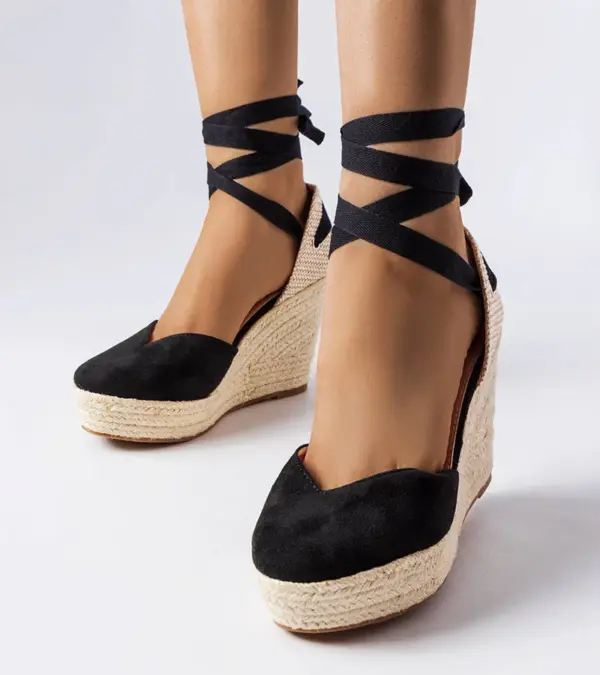 Černé espadrilky na platformách Dubois