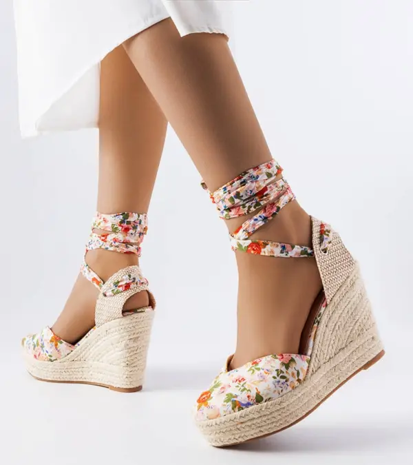 Květinové espadrilky Larivière na platformách