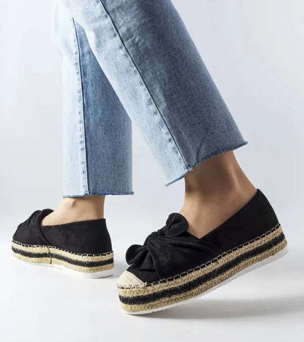 Černé espadrilky na platformě Idana