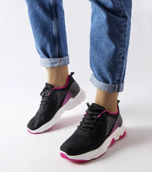 Černo-růžové sportovní tenisky Giana