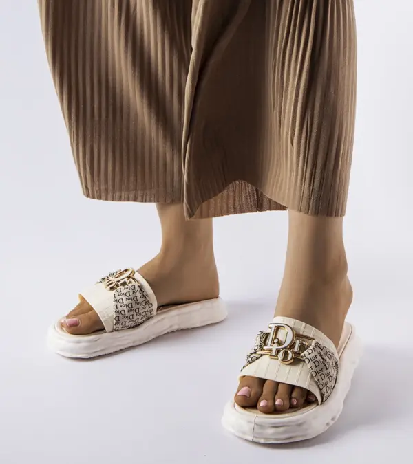 Béžové gumové žabky 986 BEIGE