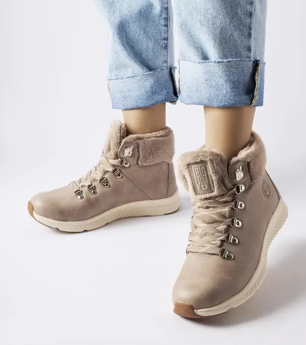 Beige zateplené trapery Big Star MM274487