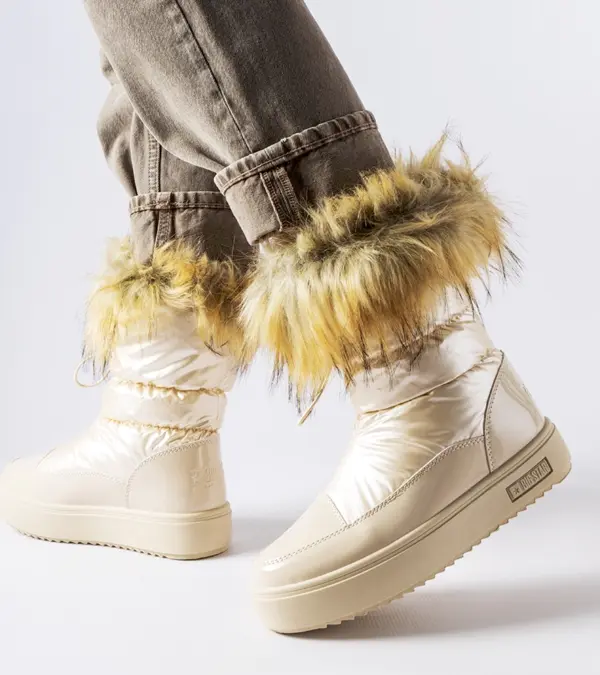 Beige zateplené sněhule MM274380