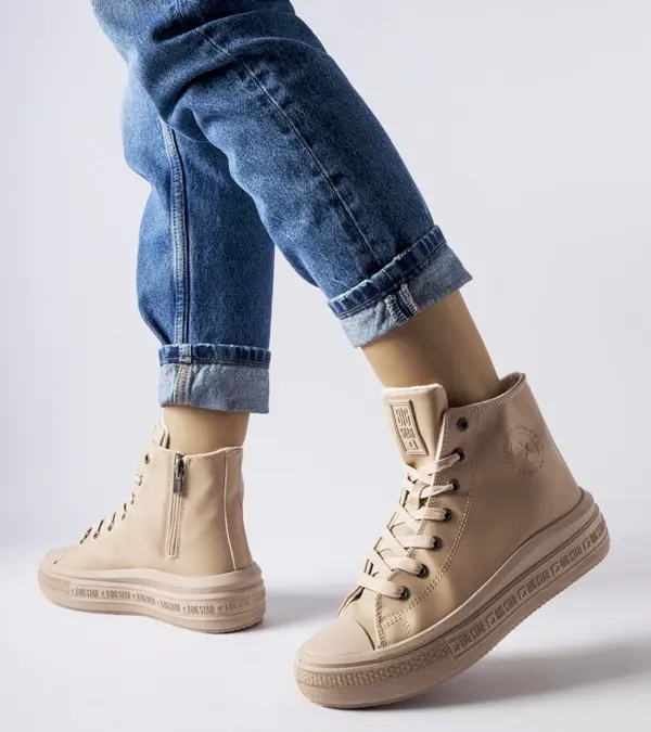 Beige zateplené tenisky Big Star MM274022