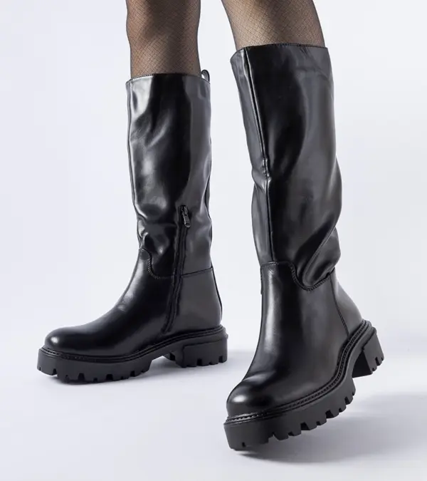 Černé zateplené kozačky Jayden 2177 BLACK