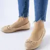 Beige baletky zdobené zirkony Hulotais
