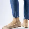 Beige baletky zdobené zirkony Hulotais