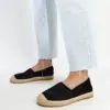 Černé espadrilky s leskem na platformě Ming