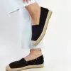 Černé espadrilky s leskem na platformě Ming