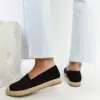 Černé espadrilky s leskem na platformě Ming